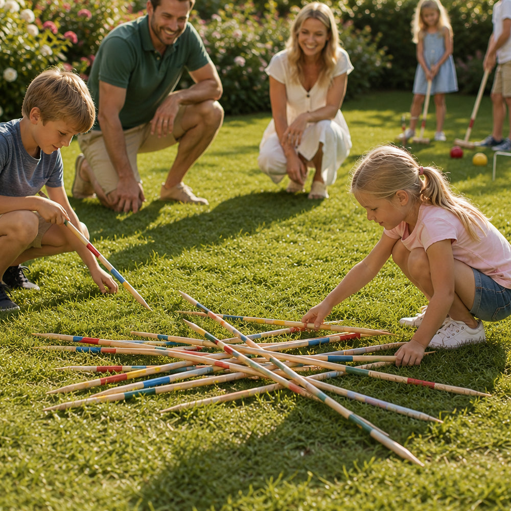 Großes Gartenspiel-Paket für den Sommer mit 5 klassischen Gartenspielen