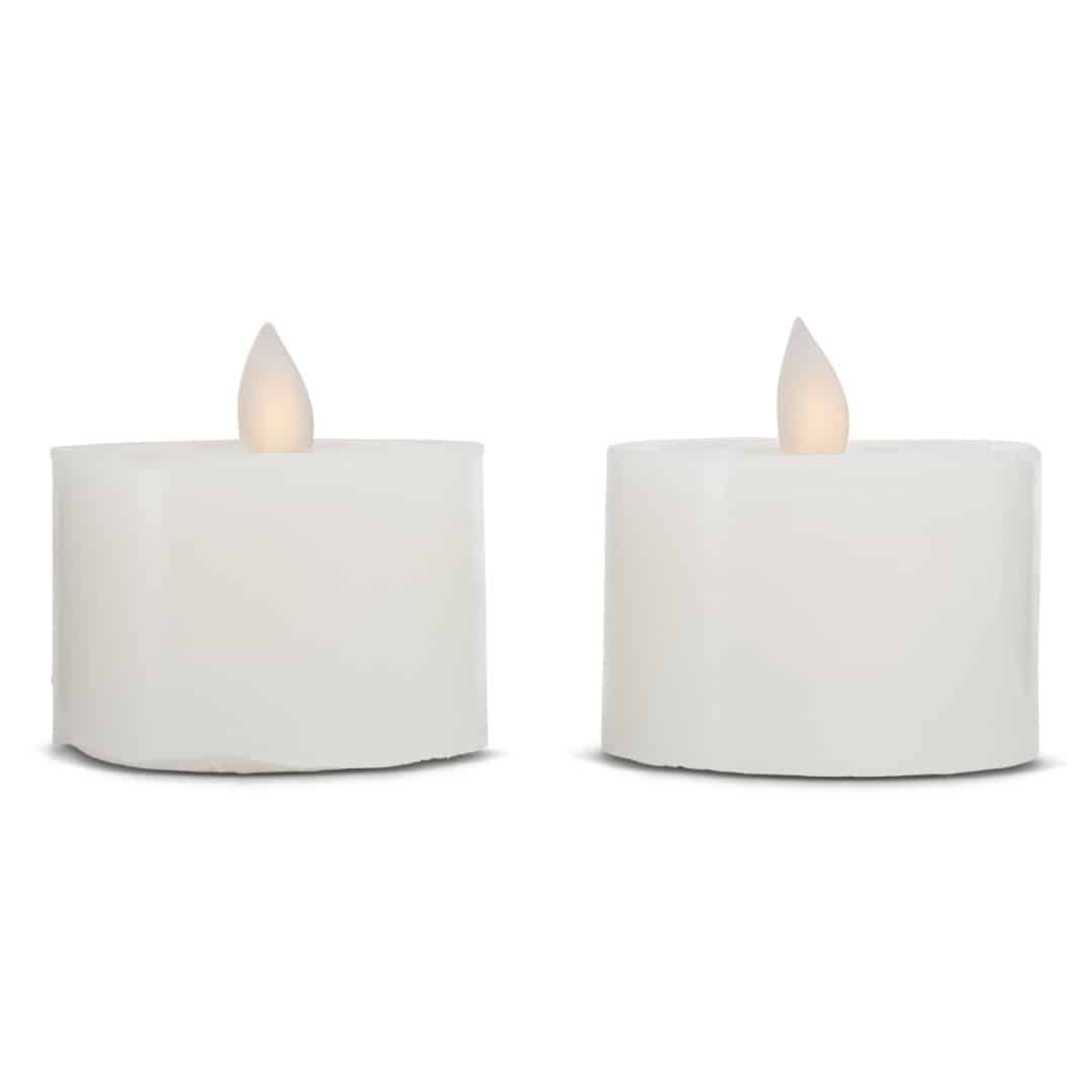 2 LED-Kerzen mit beweglicher Flamme 4,5 x 3cm