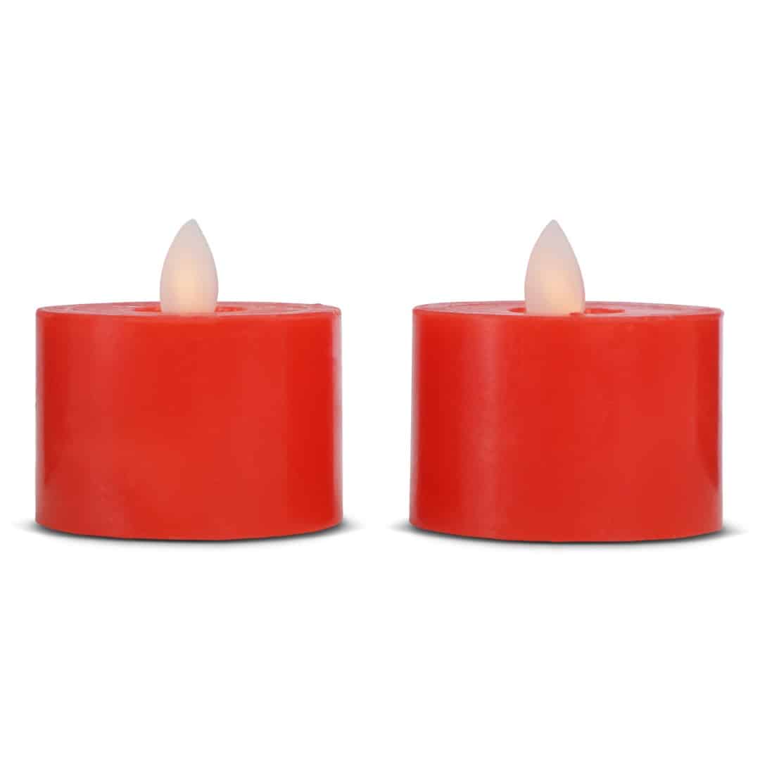 2 LED-Kerzen mit beweglicher Flamme 4,5 x 3cm