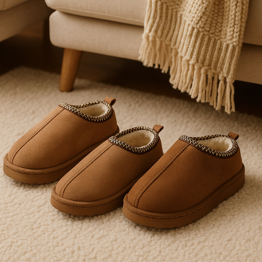 Hausschuhe – Weich, warm & luxuriös (braun & beige)