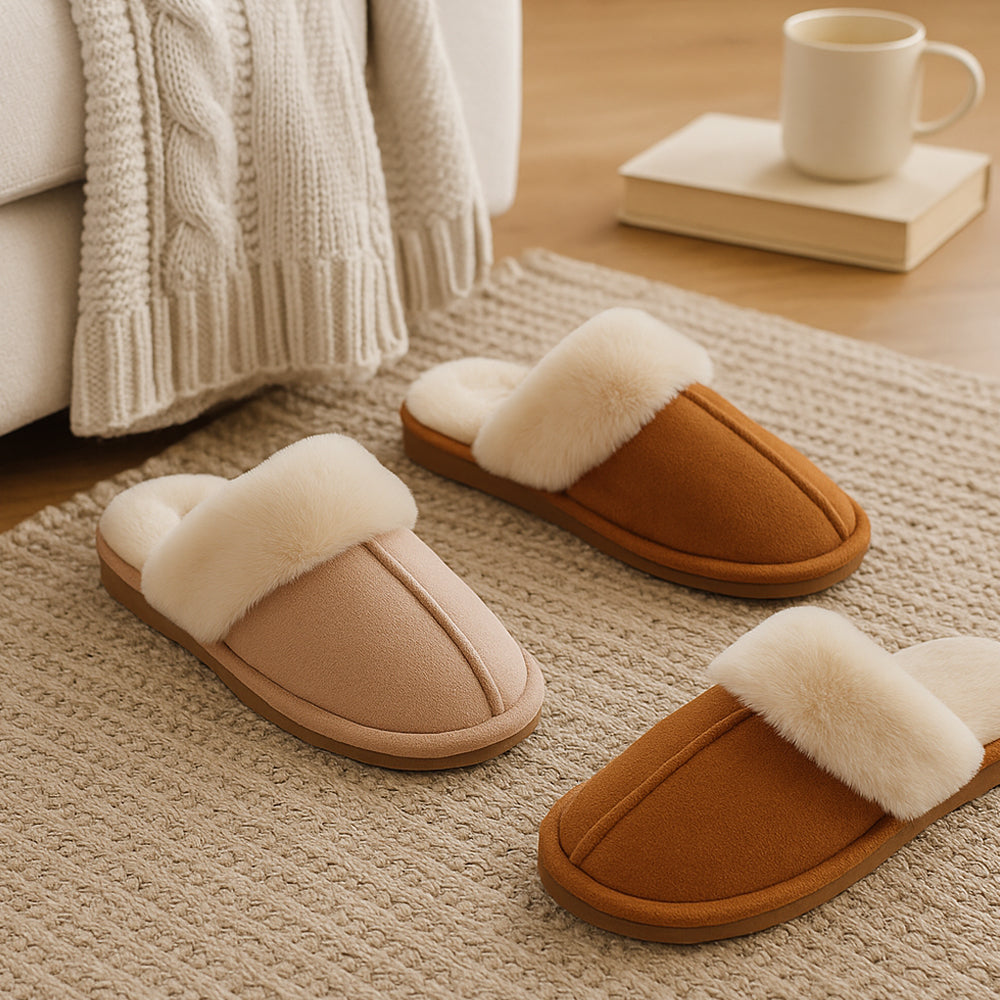 Hausschuhe – warm und weich (braun & beige)