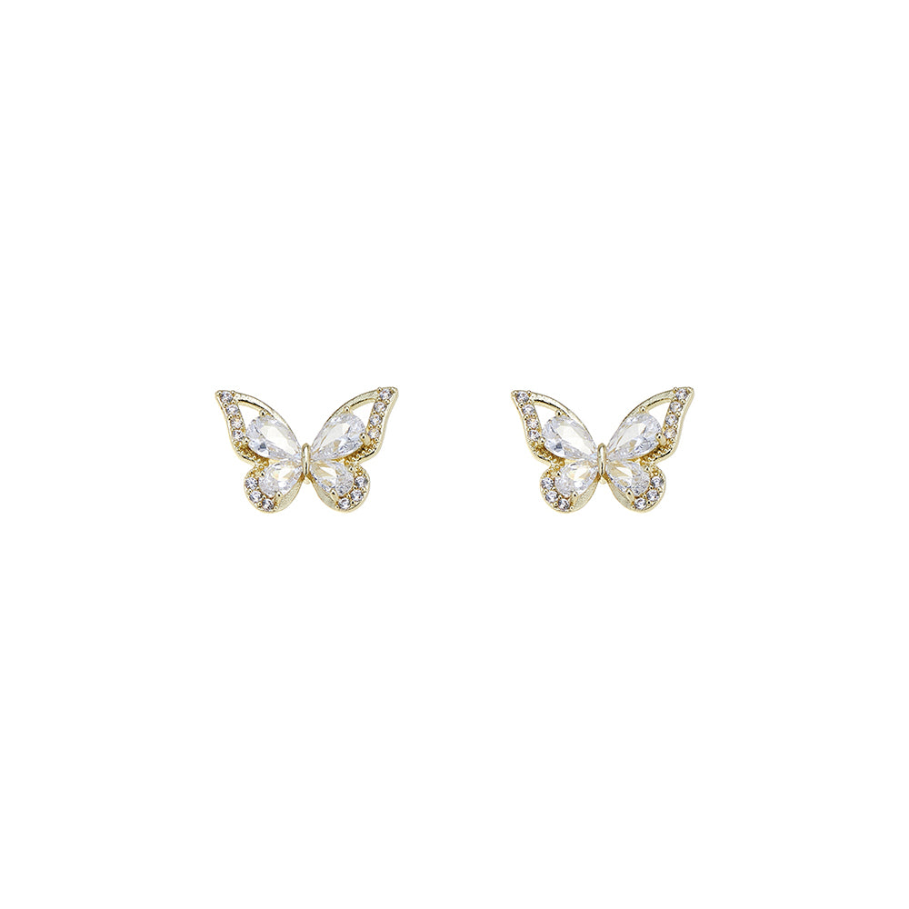 Ohrringe Schmetterling, Gold oder Silber