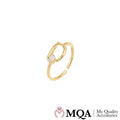 Ring elegant und minimalistisches Design mit kleinem funkelnden Stein