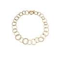 Armband, goldfarben, klassisches Design mit Ringen, Toggle-Verschluss