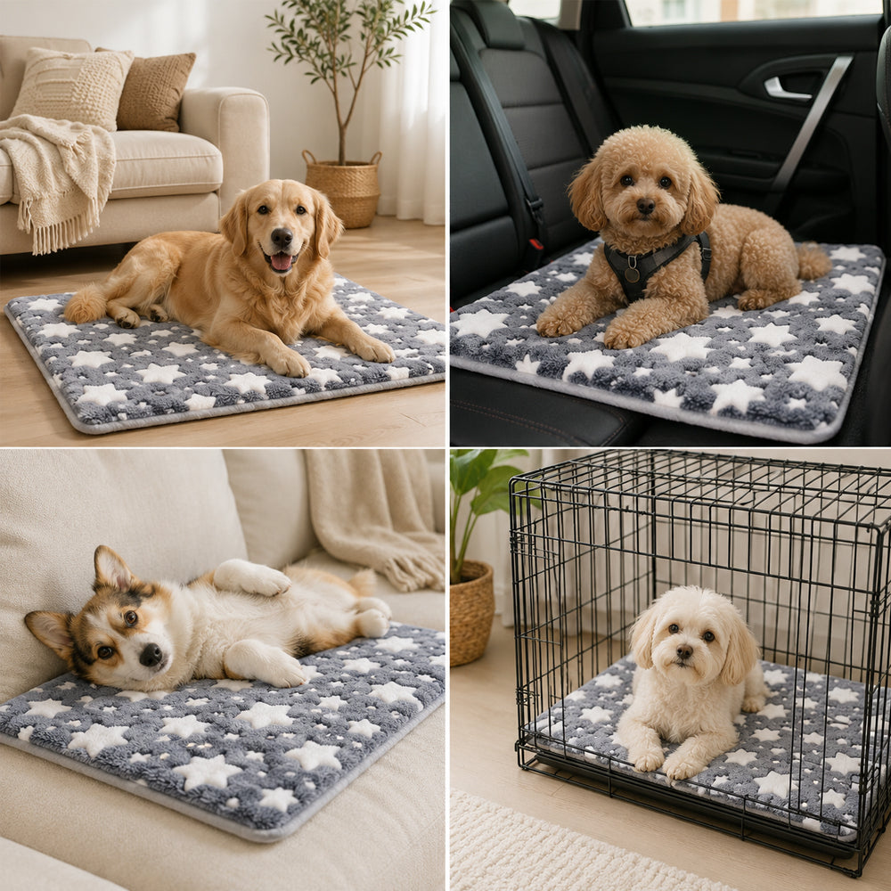 Weiche Hundedecke mit Print – gemütlicher Ruheplatz für Hund und Katze