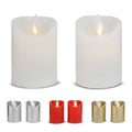 2 Stk. LED-Kerze mit beweglicher Flamme 5,5x7cm