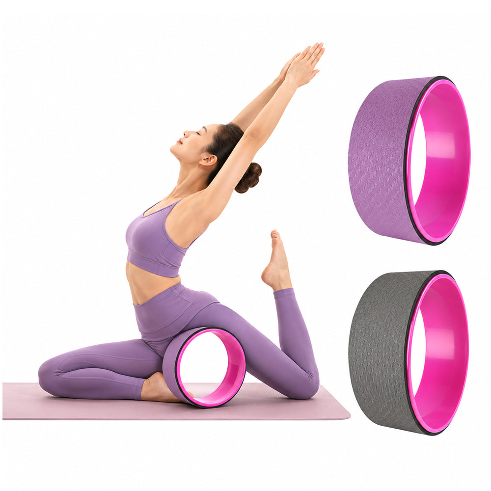Yoga-Rad / Yoga Wheel – Lila/Pink oder Schwarz/Pink