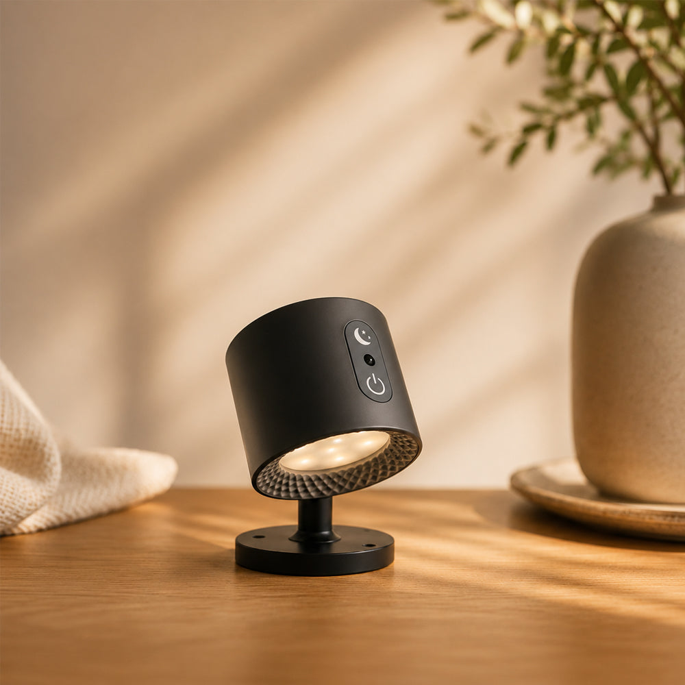 LED-Nachtlampe 360° drehbar, magnetisch, 3 Farbtemperaturen – weiß oder schwarz