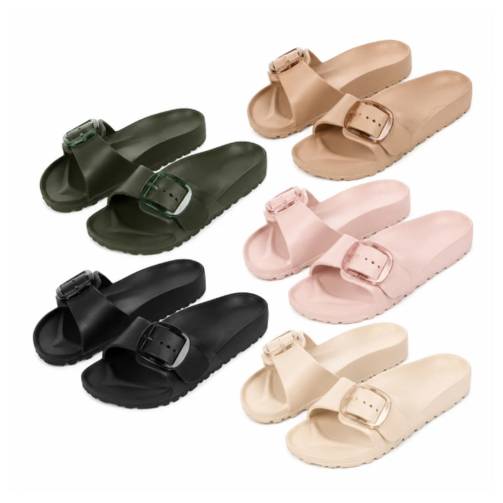 Leichte Slippers für Damen – bequeme Sommersandalen mit Schnalle