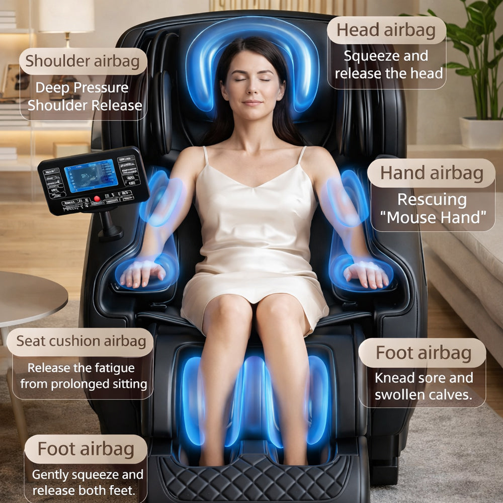 Luxuriöser Massagesessel – mit Zero-Gravity-Funktion, Wärme und Ganzkörpermassage – Modell 988E