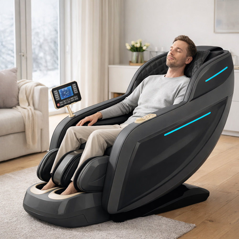 Massagesessel 3D mit Körperscan, SL-Schiene, Luftdruckmassage, Wärme in Beinen/Lendenbereich & Zero Gravity