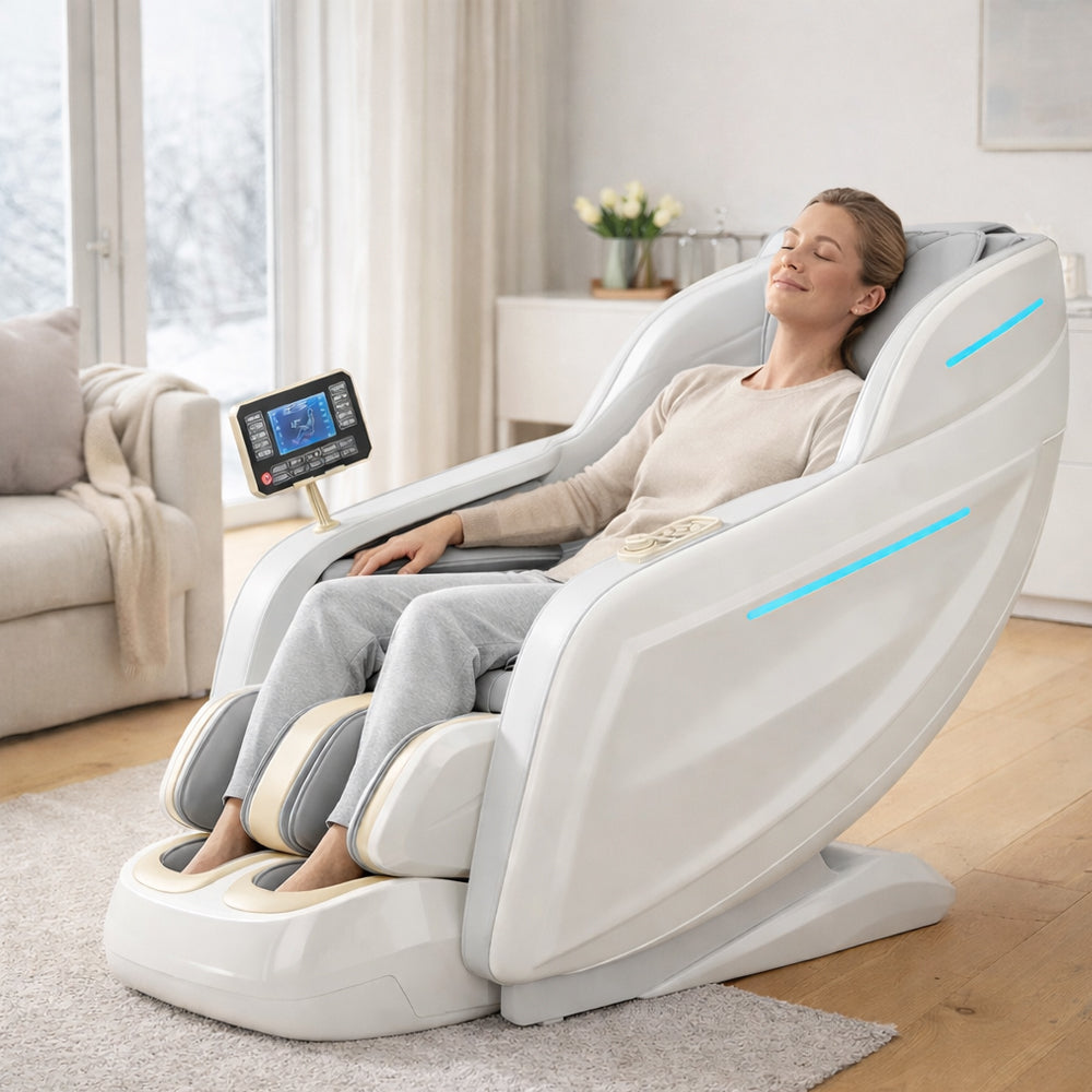 Massagesessel mit 3D-Körperscan, SL-Schiene, 32 Airbags, Wärme im Lenden-/Beinbereich & Zero Gravity