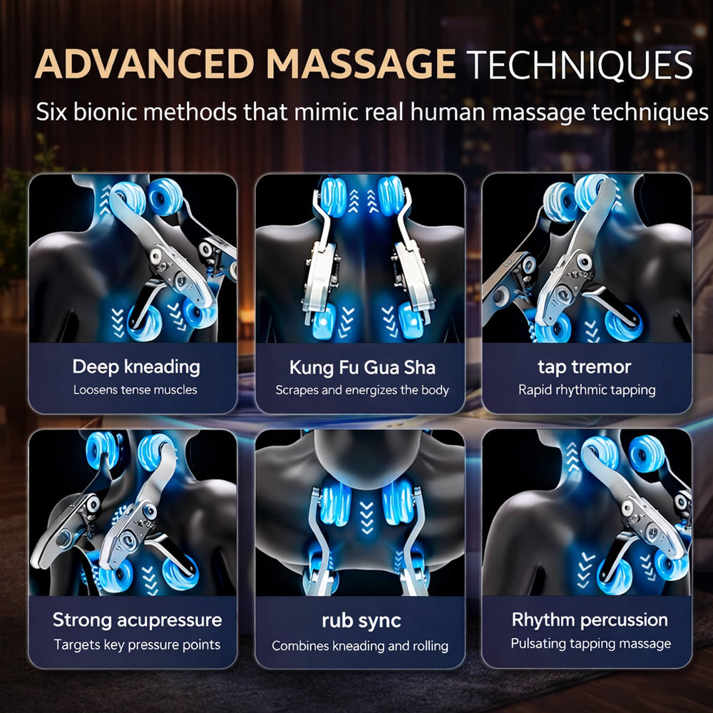 Massagesessel 3D mit Körperscan, SL-Schiene, Luftdruckmassage, Wärme in Beinen/Lendenbereich & Zero Gravity