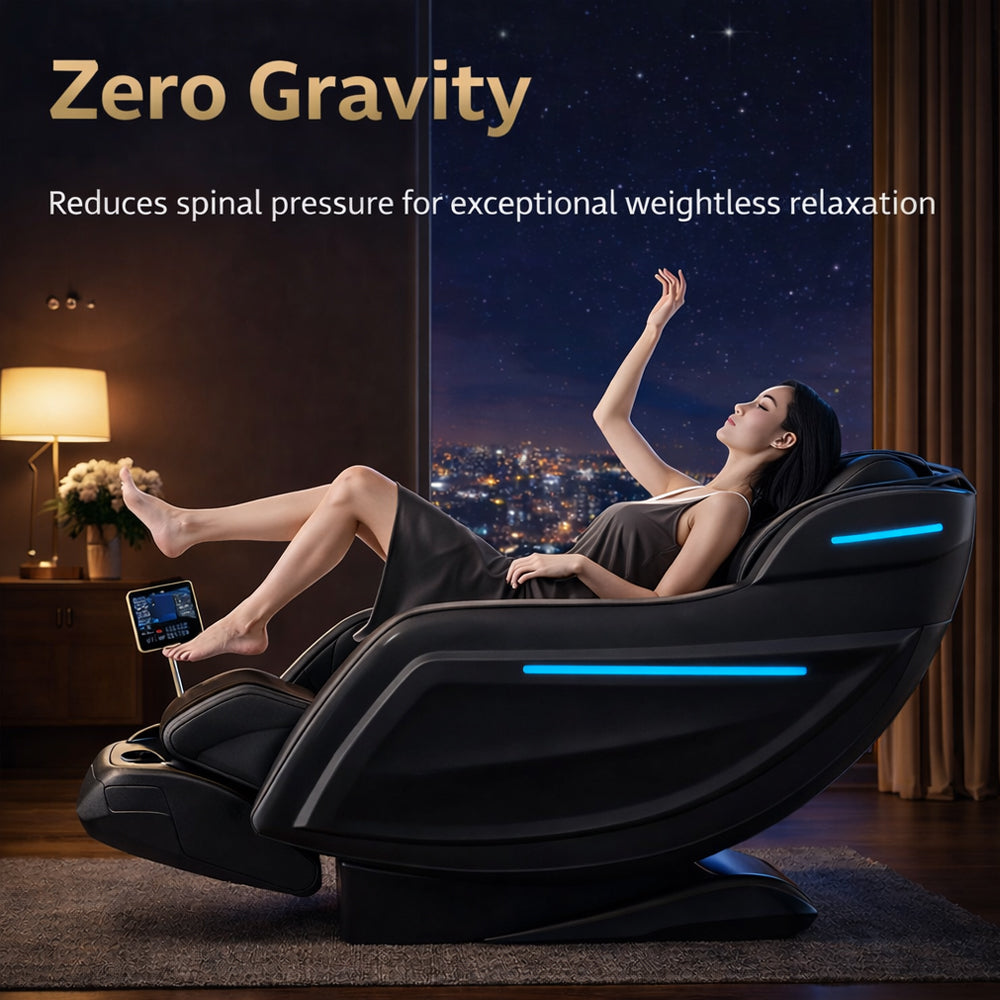 Massagesessel 3D mit Körperscan, SL-Schiene, Luftdruckmassage, Wärme in Beinen/Lendenbereich & Zero Gravity