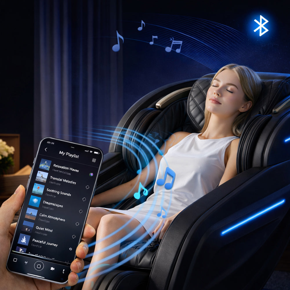 Massagesessel 3D mit Körperscan, SL-Schiene, Luftdruckmassage, Wärme in Beinen/Lendenbereich & Zero Gravity