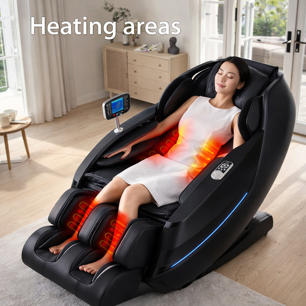 Luxuriöser 2D-Massagesessel mit automatischer Körperscan-Funktion, Zero Gravity und Wärme für Beine und Lendenbereich
