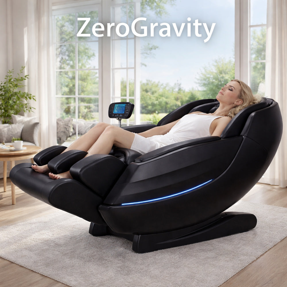 Luxuriöser 2D-Massagesessel mit automatischer Körperscan-Funktion, Zero Gravity und Wärme für Beine und Lendenbereich