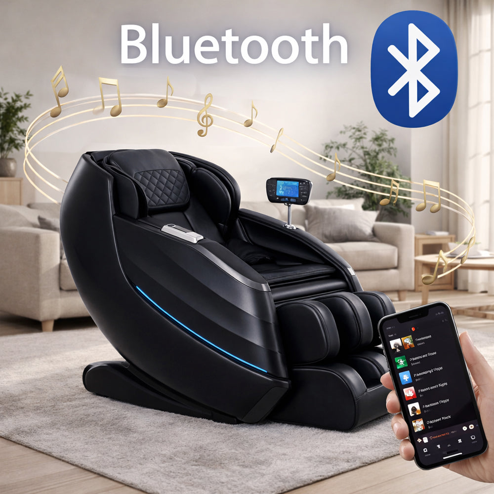 Luxuriöser 2D-Massagesessel mit automatischer Körperscan-Funktion, Zero Gravity und Wärme für Beine und Lendenbereich