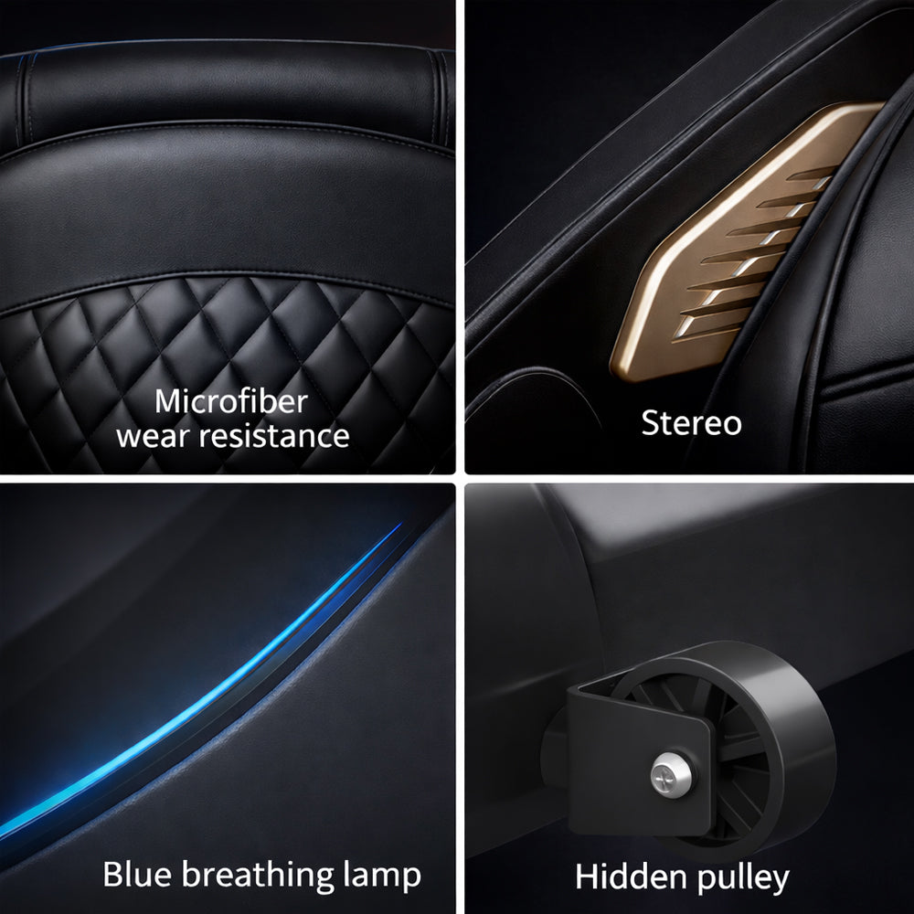 Luxuriöser 2D-Massagesessel mit automatischer Körperscan-Funktion, Zero Gravity und Wärme für Beine und Lendenbereich