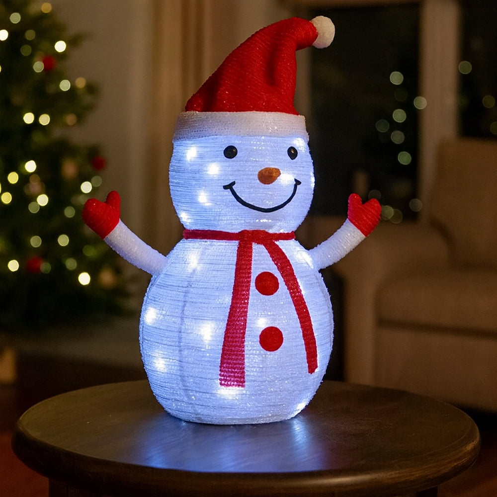 Schneemann 70 cm - Klappbar mit Timer -