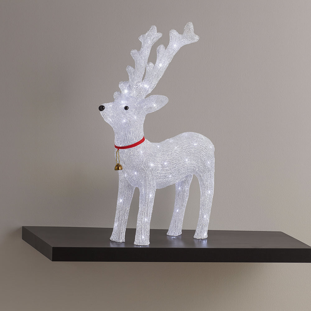 Rentier Akryl - Höhe 64 cm mit LED-Licht