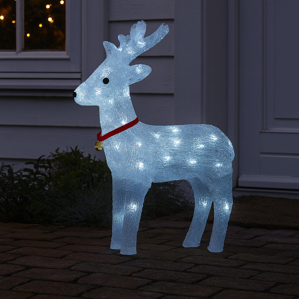 Acrylrentier - Höhe 40 cm mit LED-Lichtern