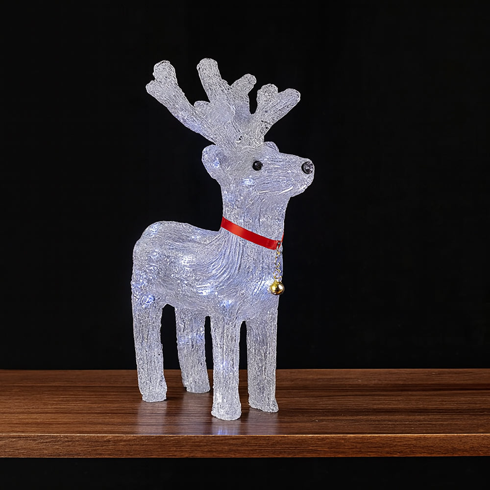 Rentier Akryl - Höhe 35 cm mit LED-Licht