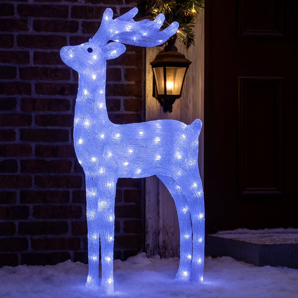 Rentier aus Acryl - Höhe 92 cm mit LED-Lichtern
