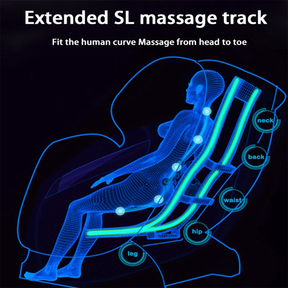 Massagesessel 4D mit SL-Technologie, Luftdruckmassage, Wärmetherapie und großem Touchscreen