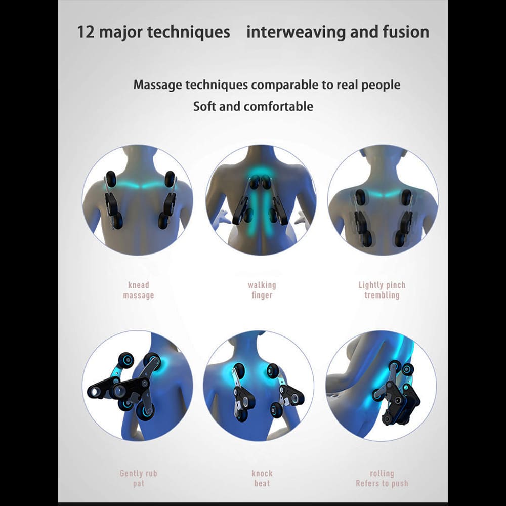 Massagesessel 4D mit SL-Technologie, Luftdruckmassage, Wärmetherapie und großem Touchscreen