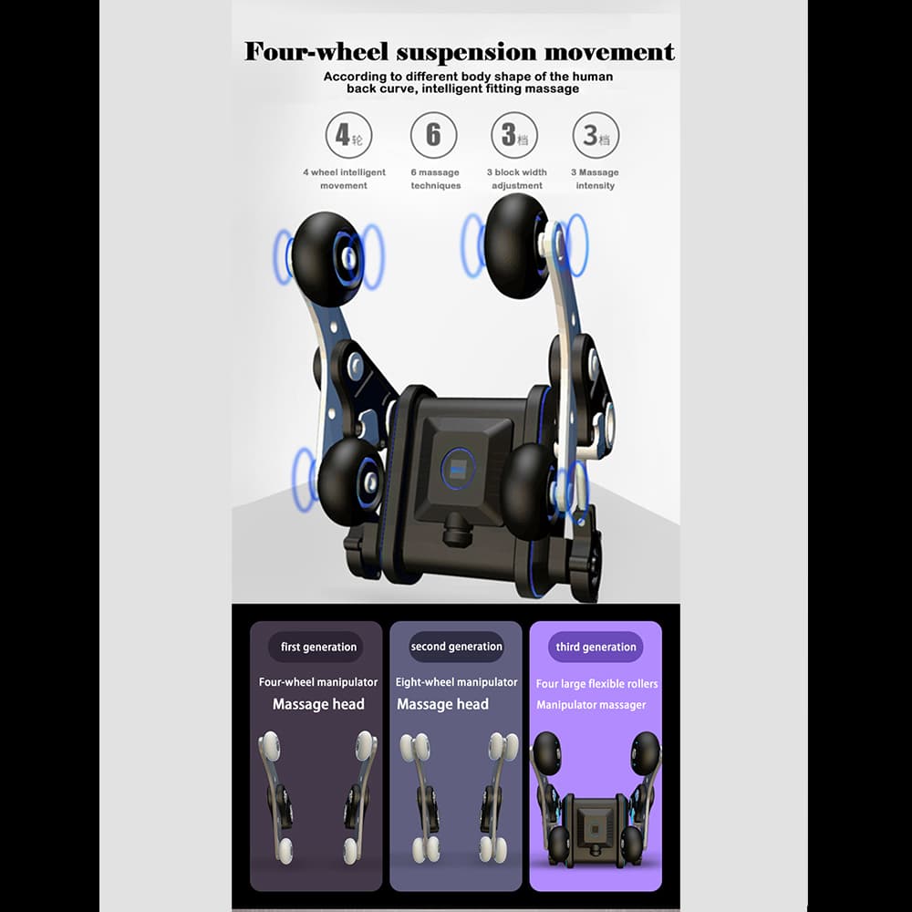 Massagesessel 4D mit SL-Technologie, Luftdruckmassage, Wärmetherapie und großem Touchscreen