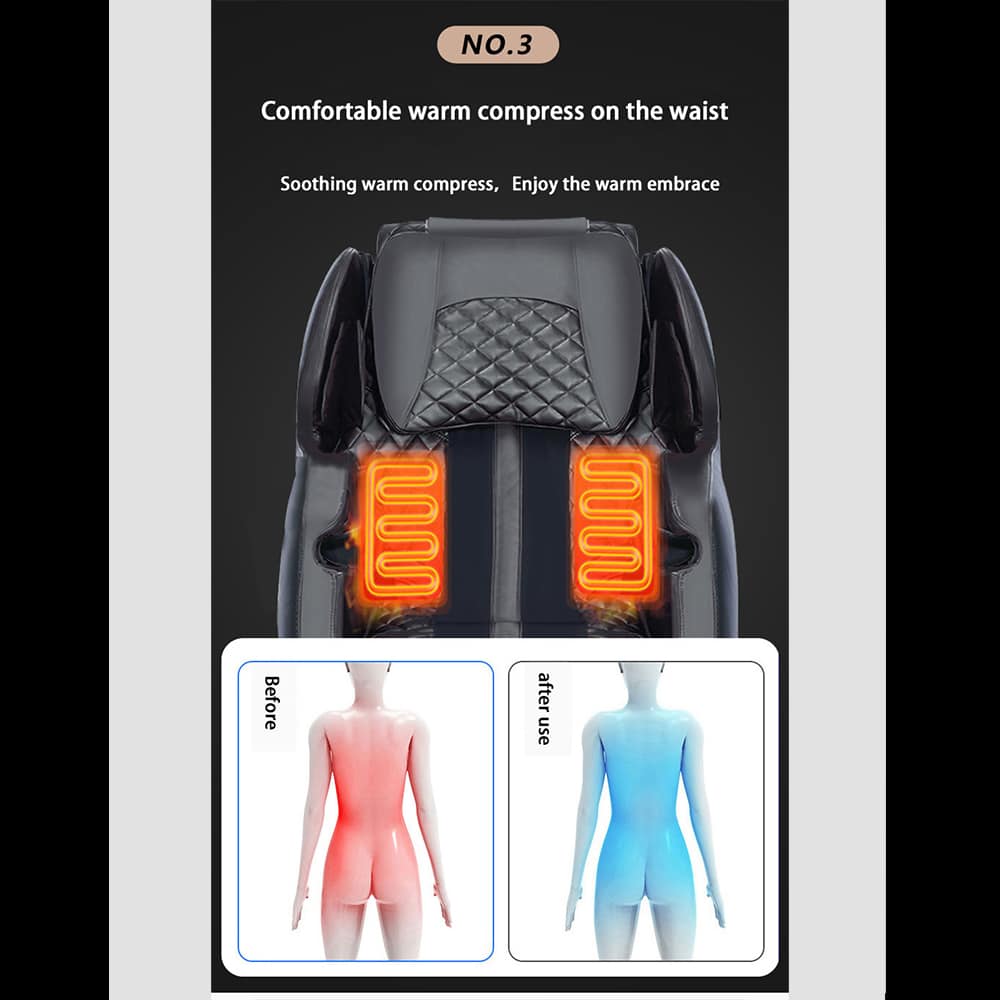 Massagesessel 4D mit SL-Technologie, Luftdruckmassage, Wärmetherapie und großem Touchscreen