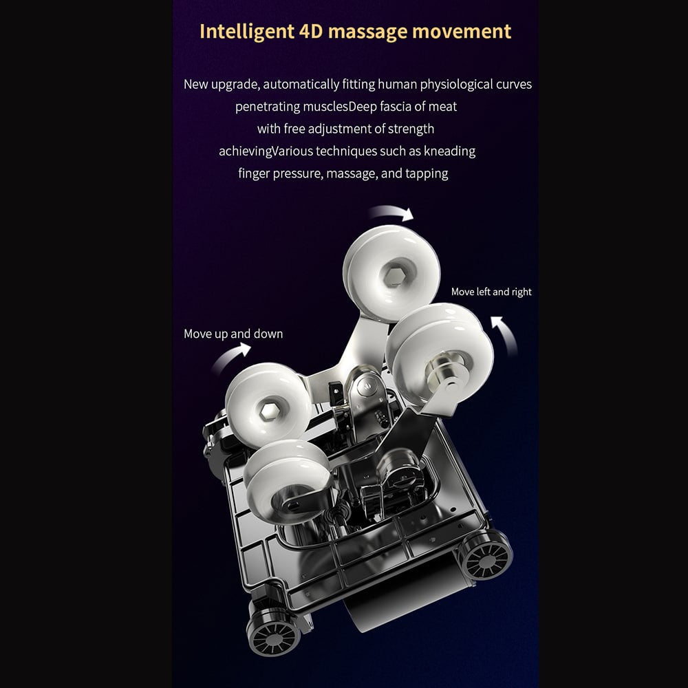 Massagesessel 4D Luxus+ mit SL-Technologie, Wärmetherapie, Sprachsteuerung & Touchscreen