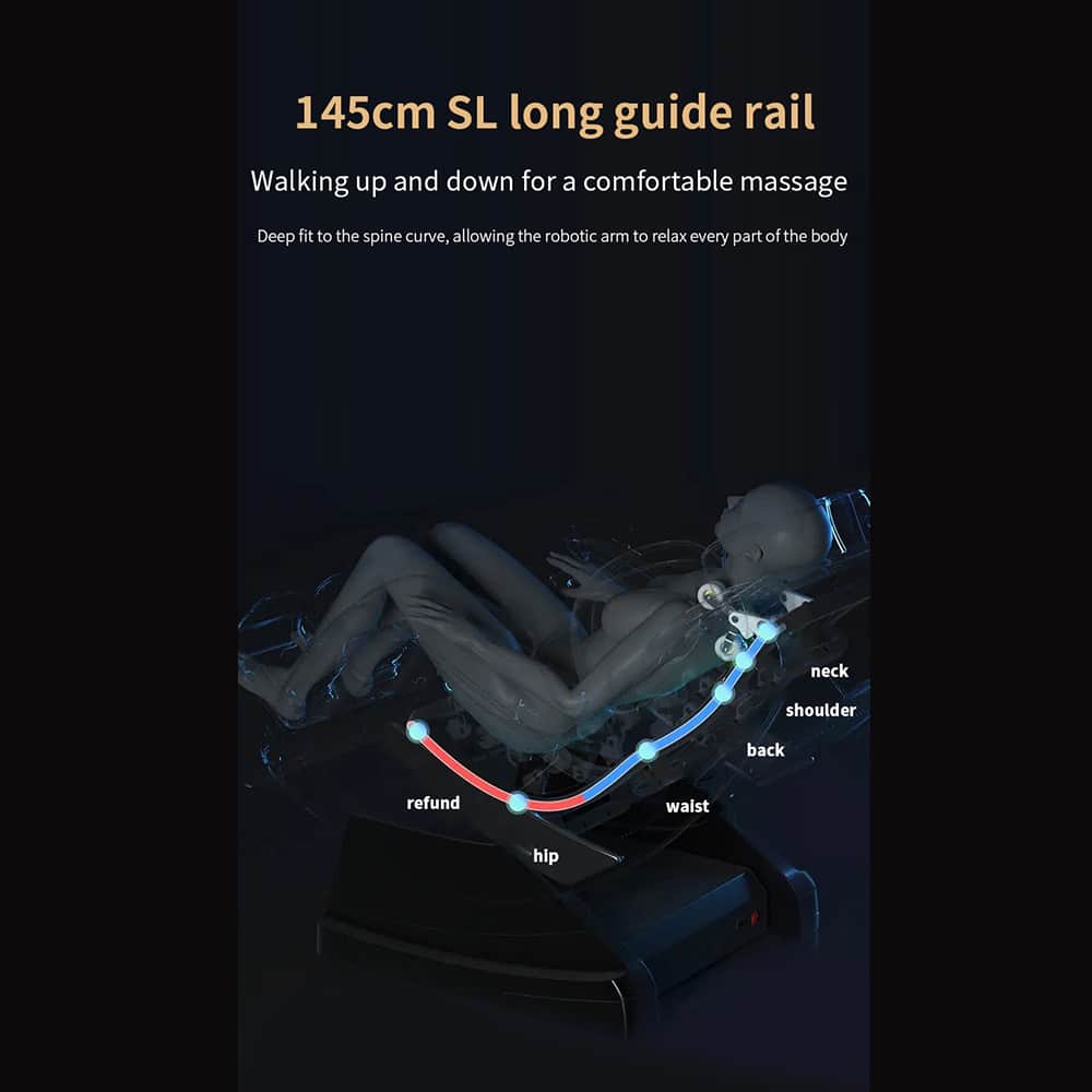 Massagesessel 4D Luxus+ mit SL-Technologie, Wärmetherapie, Sprachsteuerung & Touchscreen