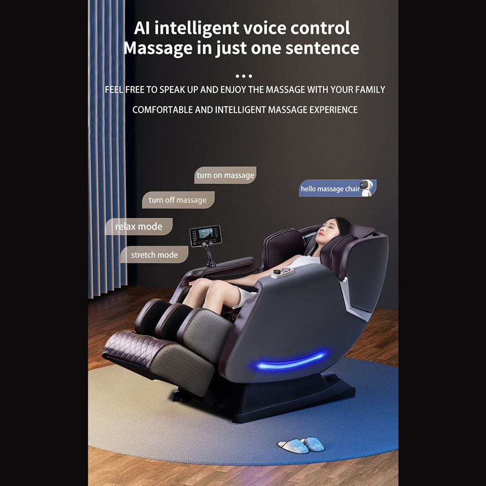 Massagesessel 4D Luxus+ mit SL-Technologie, Wärmetherapie, Sprachsteuerung & Touchscreen