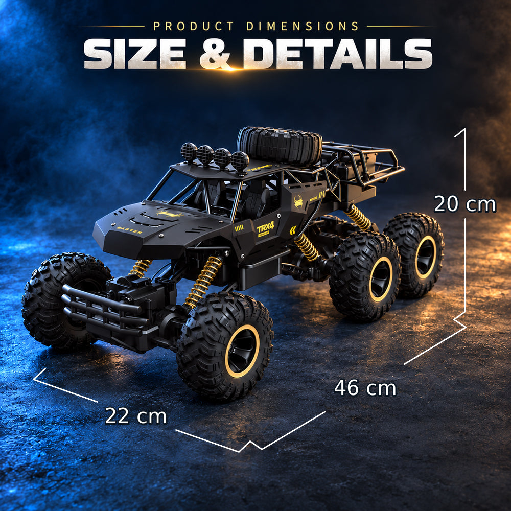Ferngesteuertes Offroad-Auto mit 6 Rädern  - Schwarz oder Gold