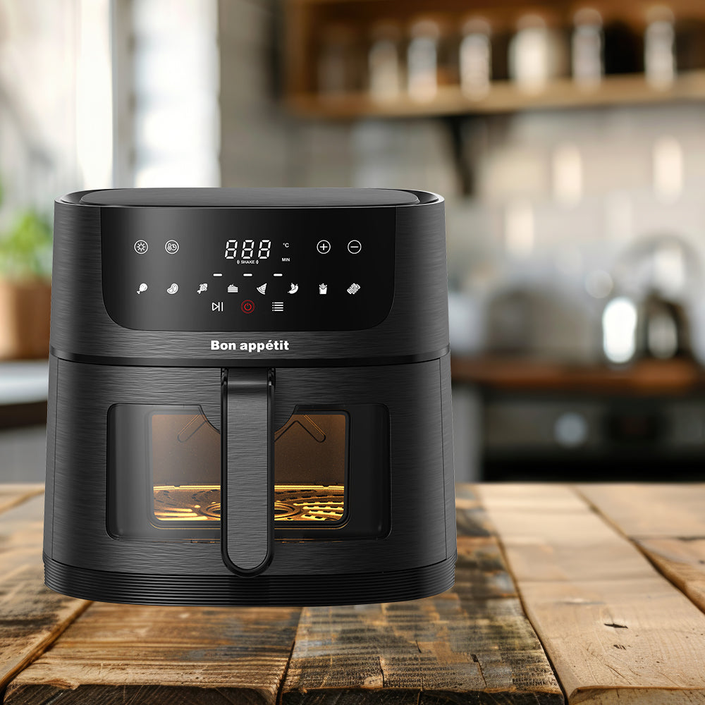 Airfryer 6,0 l (fettarm: grillen, backen, braten und frittieren)