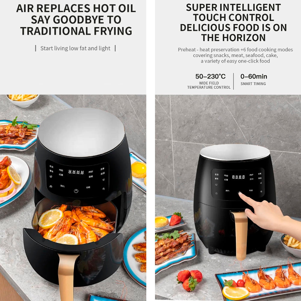 Airfryer 3,5 Liter (fettarm: Grillen, Backen, Frittieren und Frittieren)