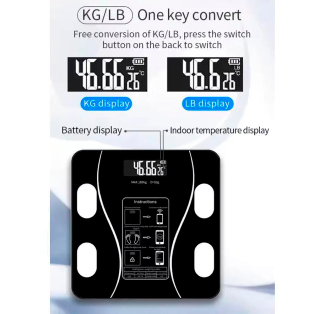 Personenwaage (180 kg) Pro - BMI-Funktion & Bluetooth