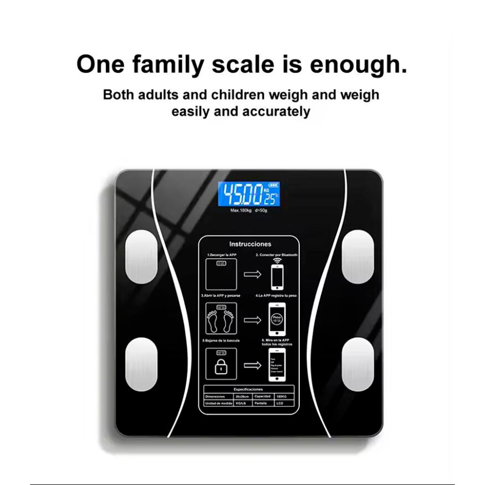 Personenwaage (180 kg) Pro - BMI-Funktion & Bluetooth