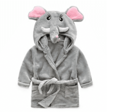 Morgenmantel / Bademantel für Kinder mit Kapuze - mehrere niedliche Tiermodelle