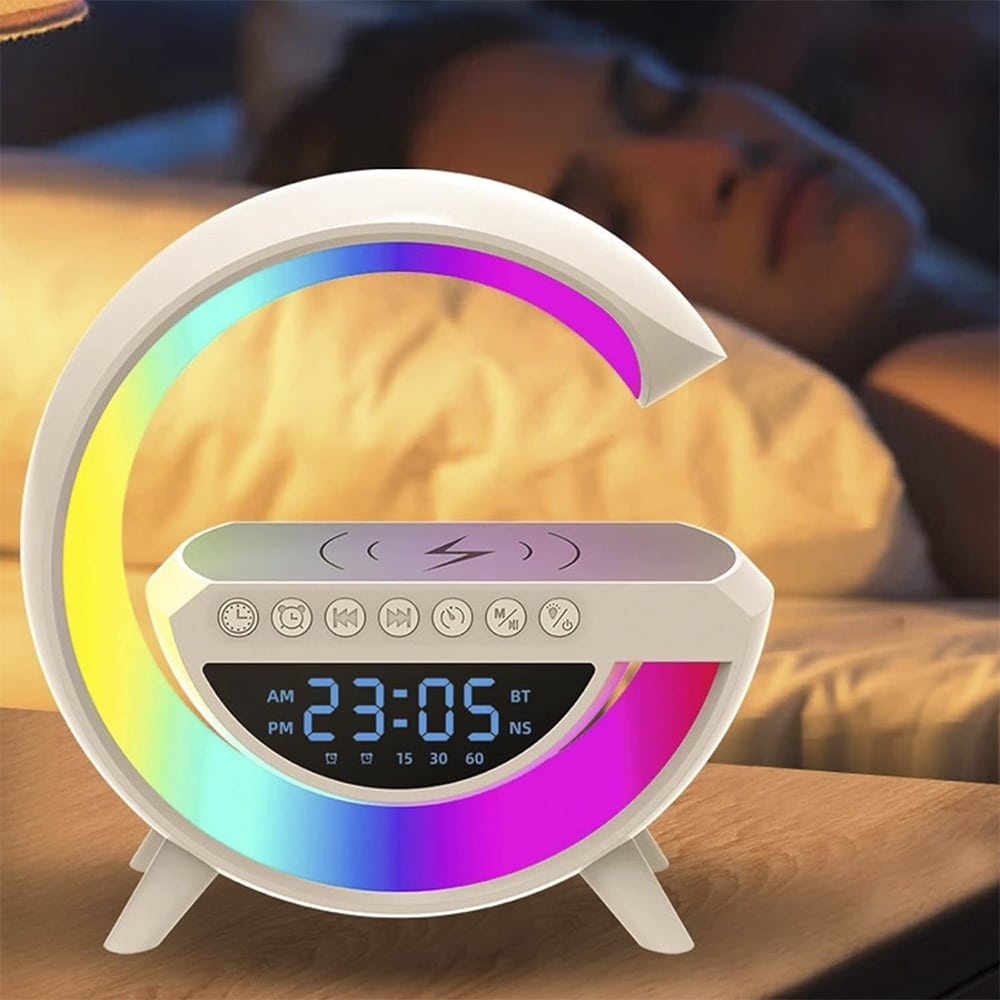 G-Licht – kabelloses Ladegerät mit Bluetooth-Lautsprecher und RGB-Lampe
