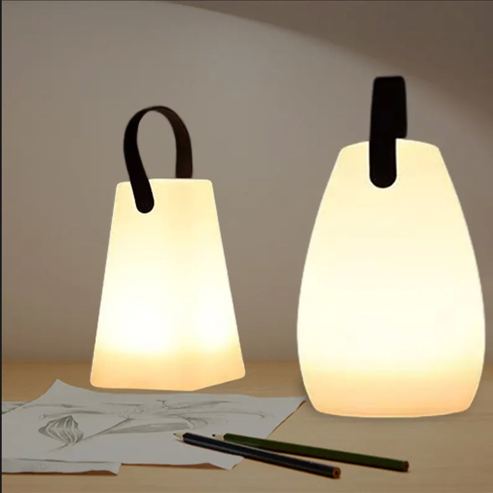Tischleuchte LED mit Griff - quadratisch oder oval - RGB-Farbwechsel