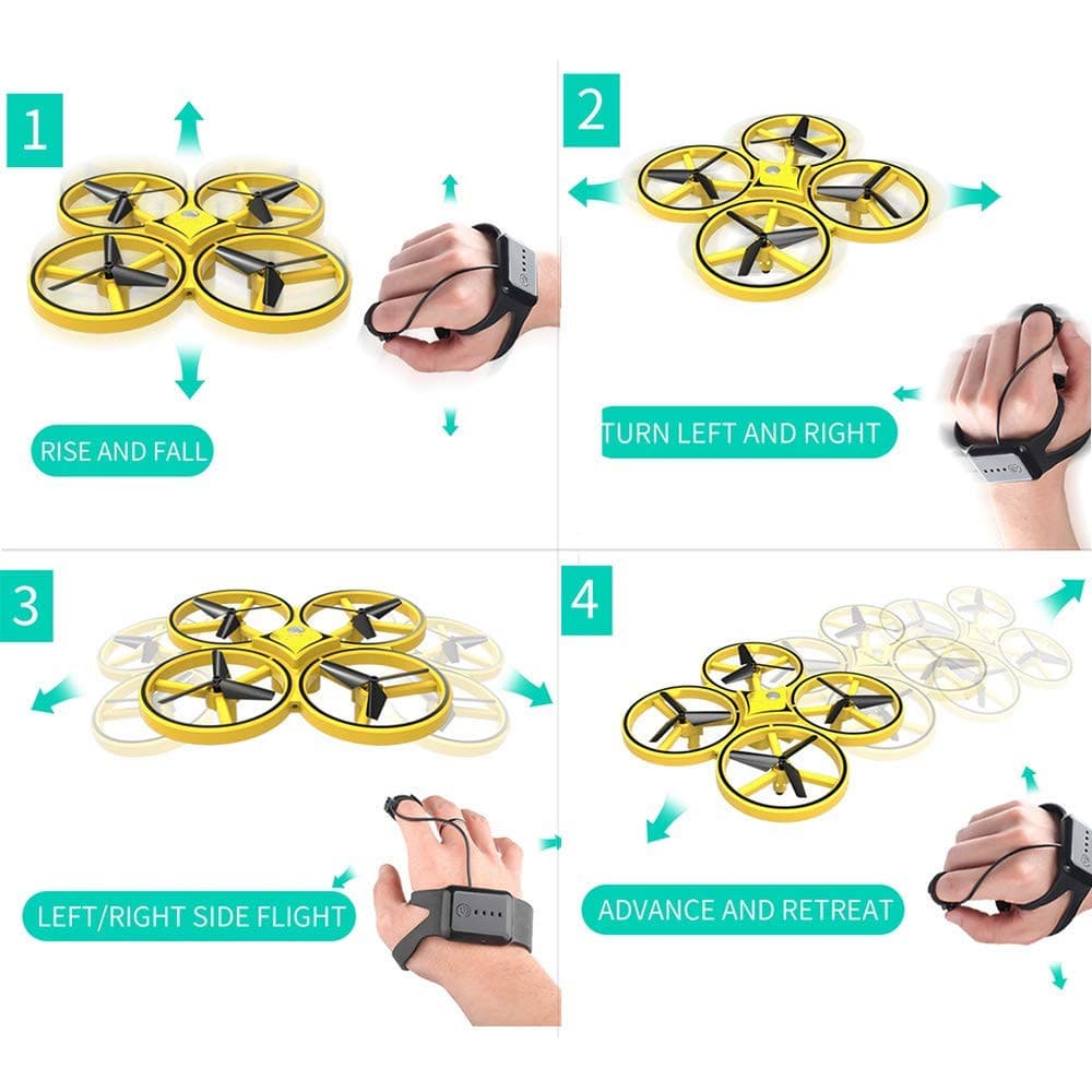 Drohne - handgesteuert -Quadrocopter (Gyro &amp; LED)