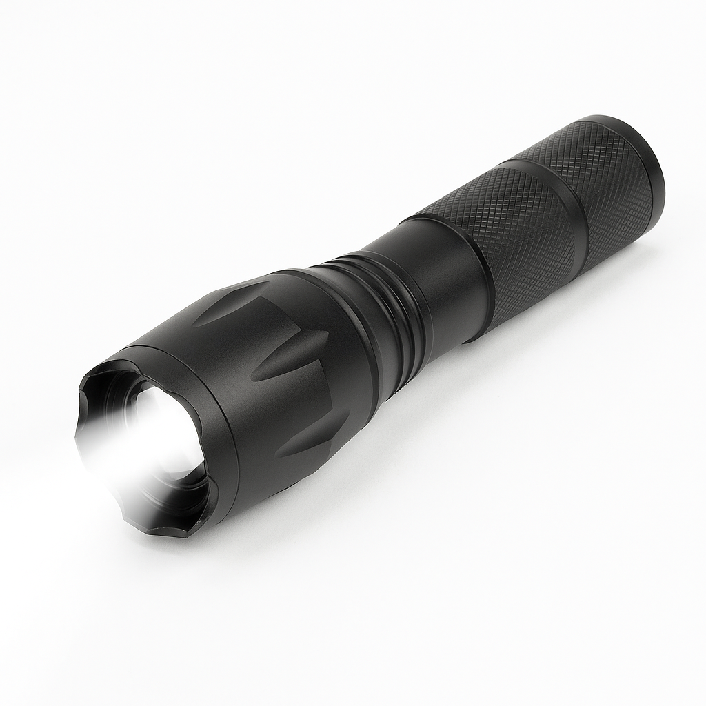 Taclight LED Zoom-Taschenlampe (wasserdicht und stoßfest) m/5 Funktionen