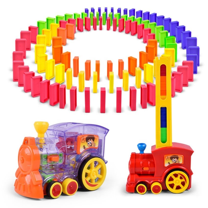 Domino-Zug mit Licht und Geräusch (selbstfahrende Spielzeugeisenbahn