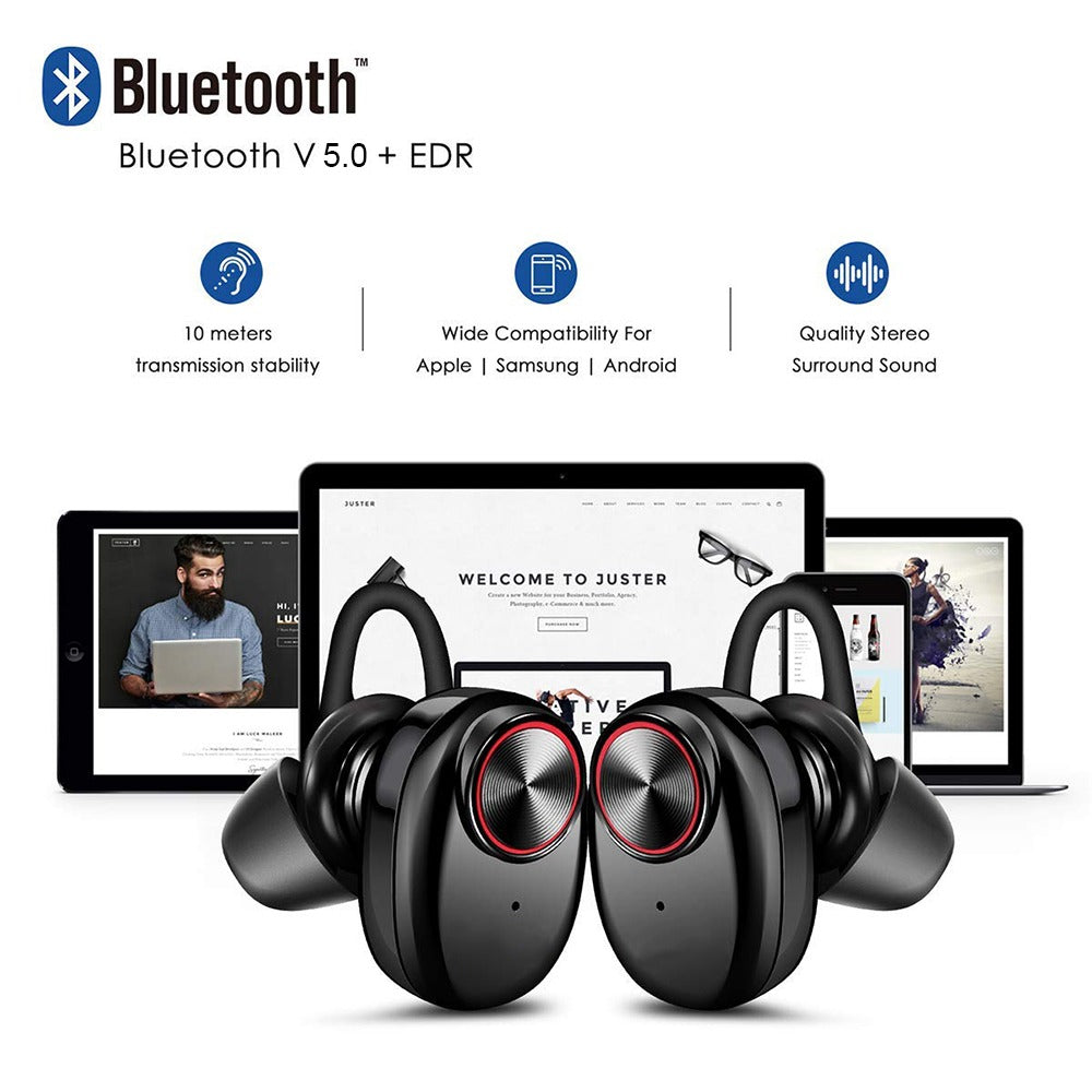 Kabelloser In-Ear-Kopfhörer Bluetooth V5.0 (schwarz)