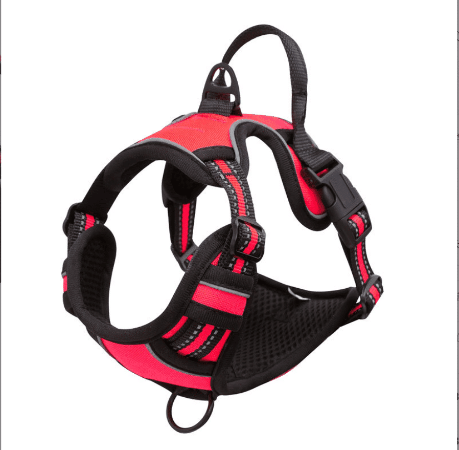 Weiches Luxus-Hundegeschirr mit Reflektoren – robust & wasserfest – Rot, Schwarz oder Blau