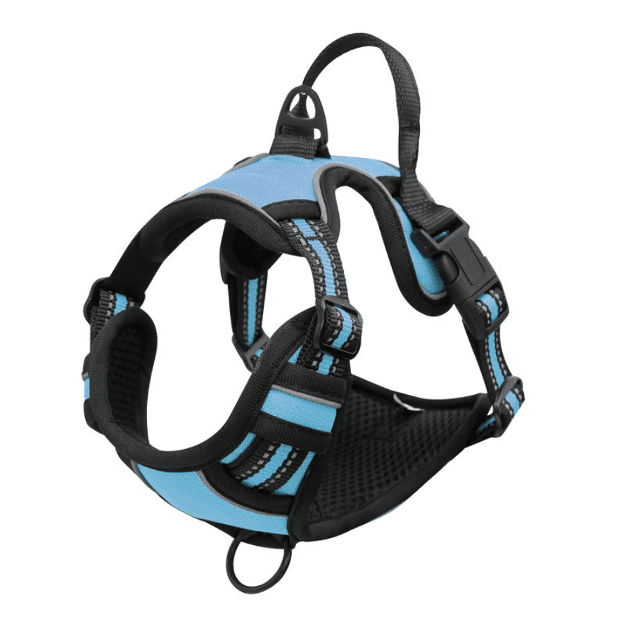Weiches Luxus-Hundegeschirr mit Reflektoren – robust & wasserfest – Rot, Schwarz oder Blau