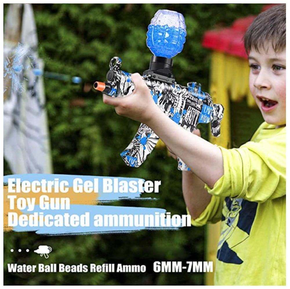 Elektrischer Gel-Blaster – inkl. Gelkugeln – Reichweite über 20 Meter – (extra großer Akku)